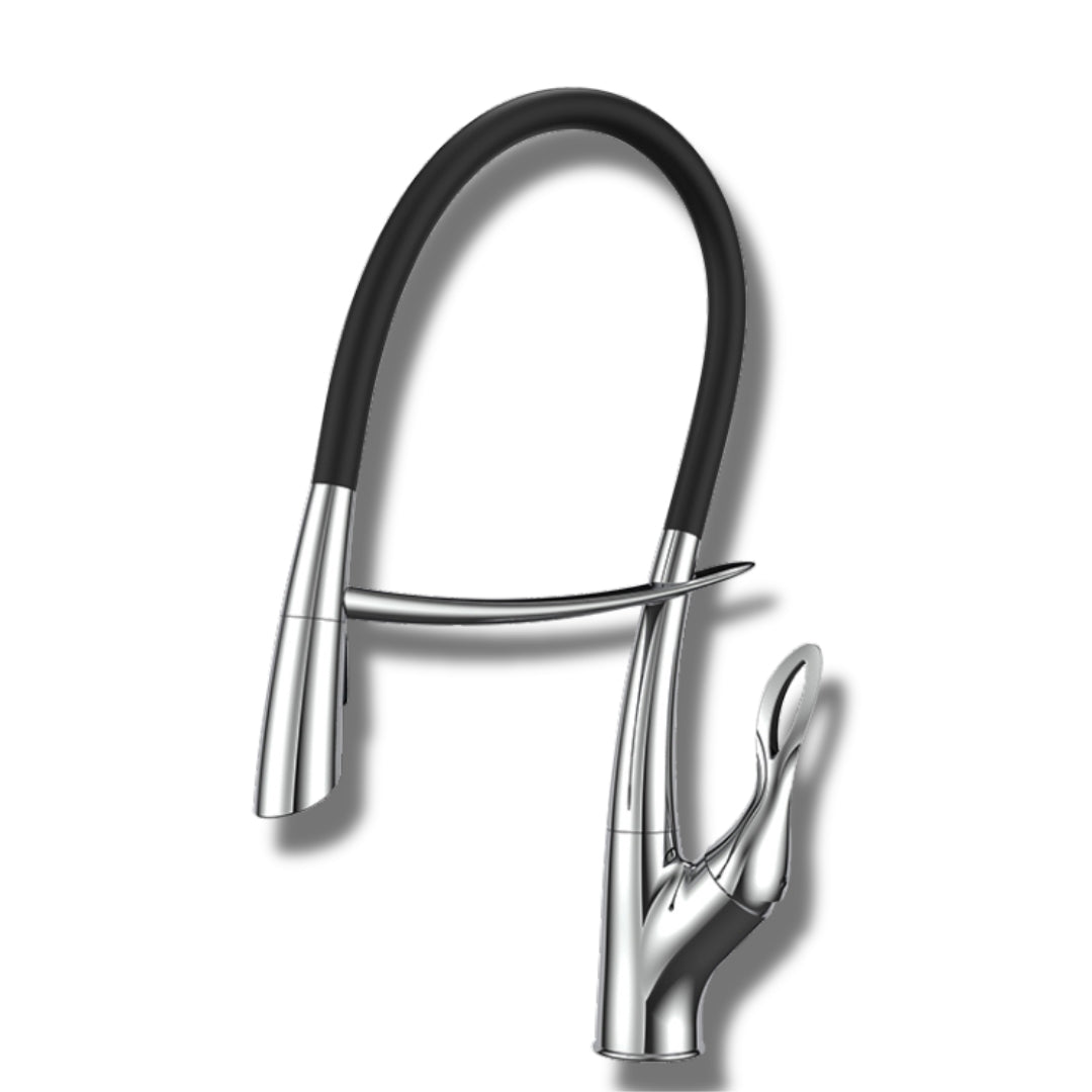 Tutto Luxury Kitchen Faucet – Crane‑Design, Magnetic Pull‑Down Spout Brushed Nickel