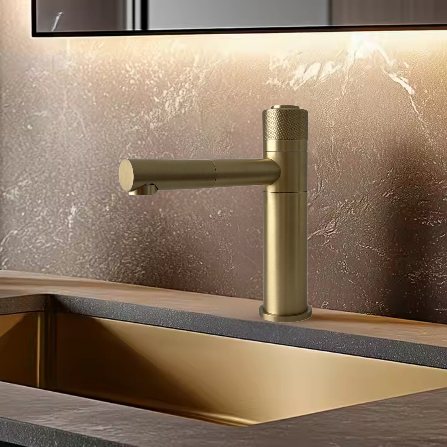 Luxury Push Button Bathroom Faucet