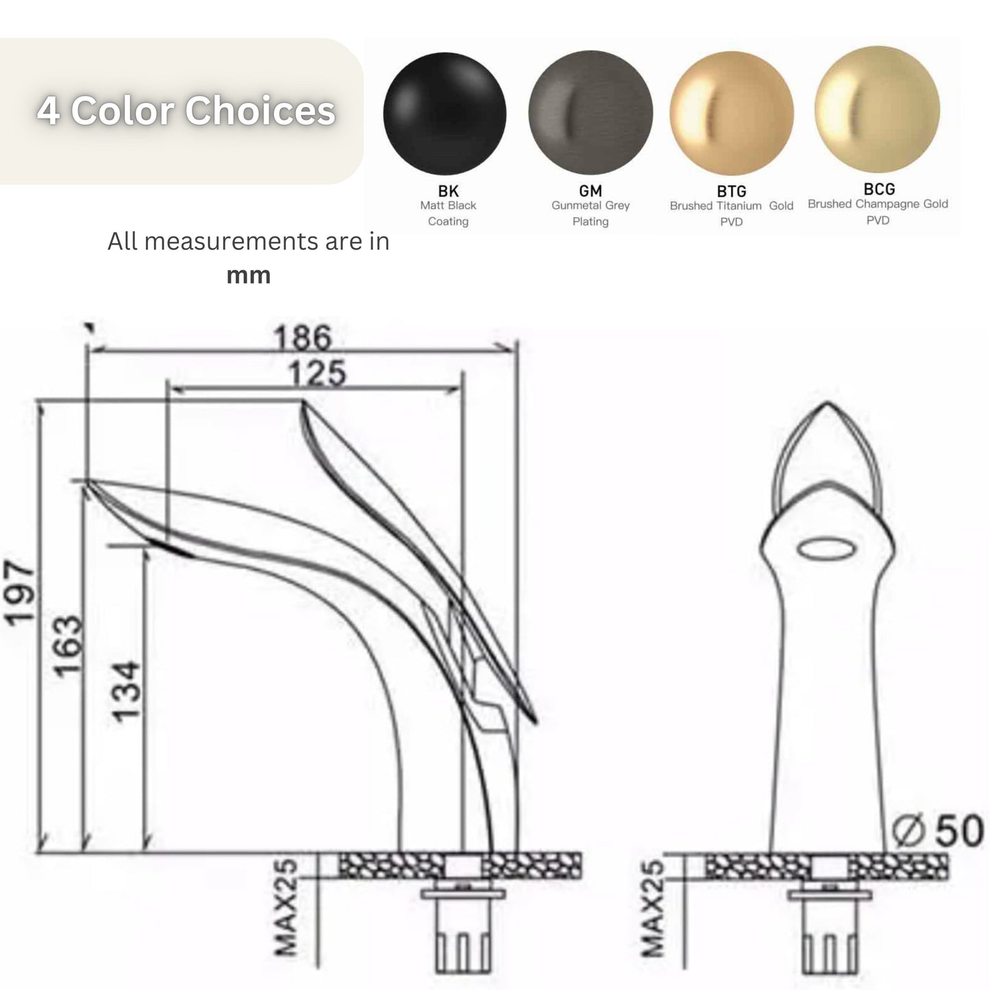 Brushed Gold Leaf‑Inspired Bathroom Faucet – Soft Aerated Stream