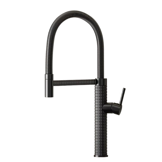 Italian-Inspired Design Pull-Out Kitchen Faucet Matte Black