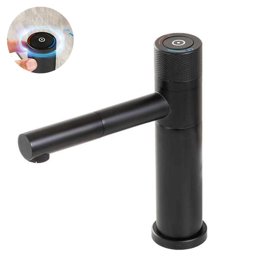 Matte Black Luxury Push Button Bathroom Faucet