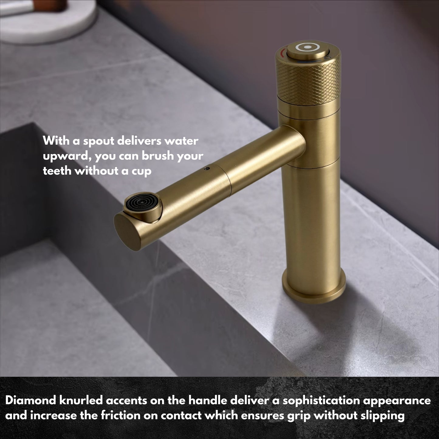 Luxury Push Button Bathroom Faucet