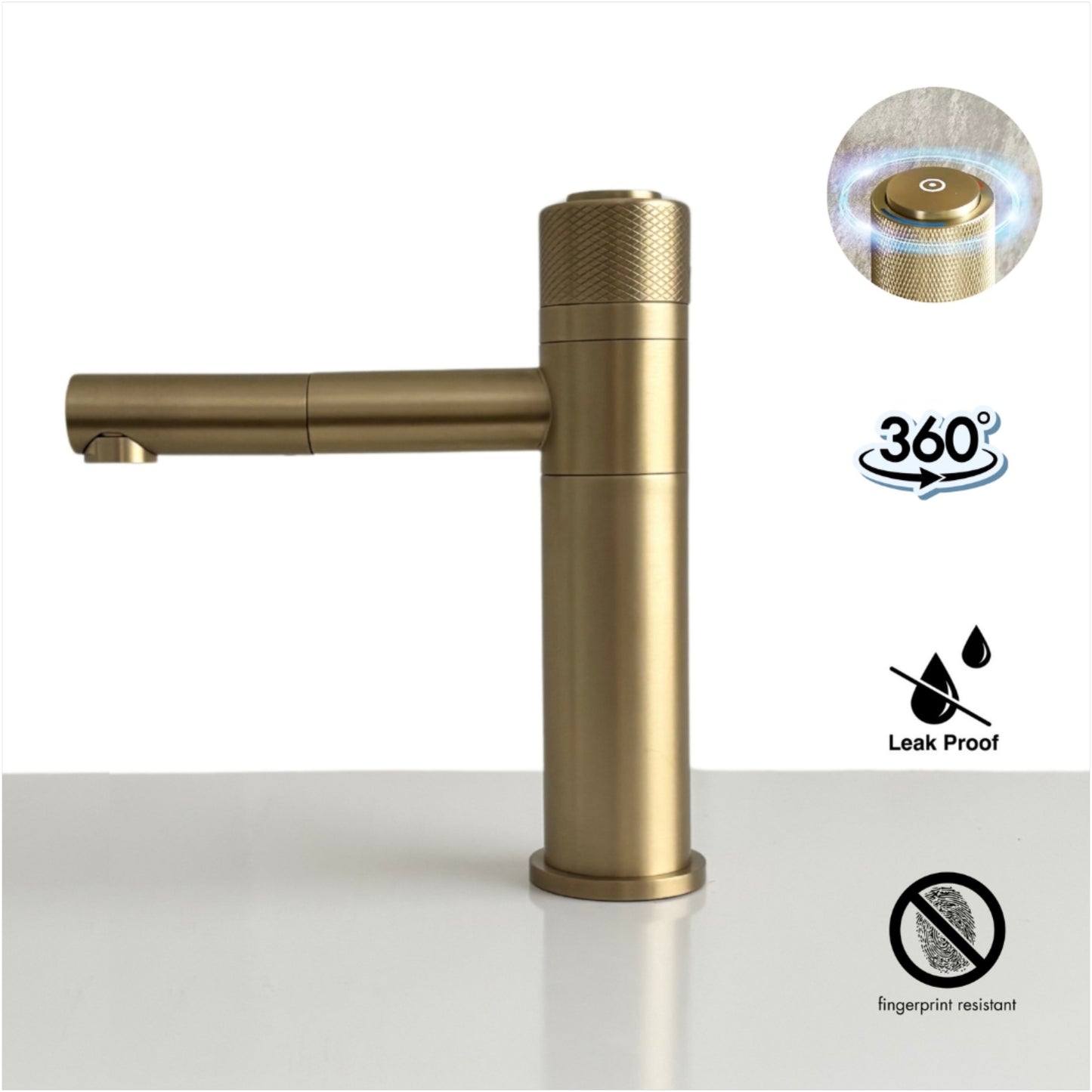 Luxury Push Button Bathroom Faucet